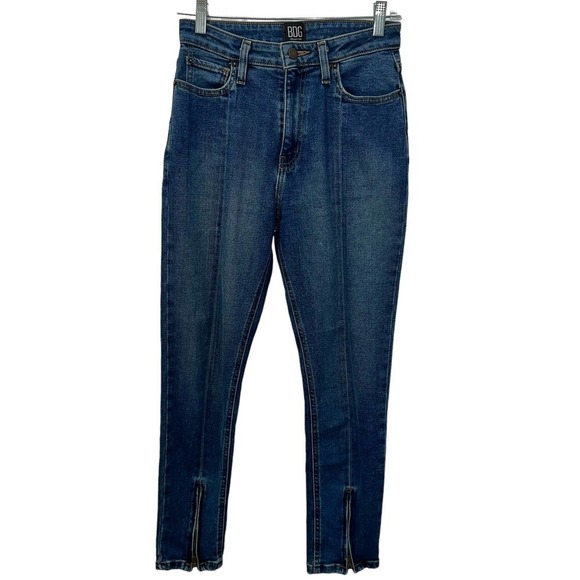 Urban Outfitters BDG Front Pin-tuck Girlfriend High Rise Zippered Ankle Jeans - Picture 8 of 8